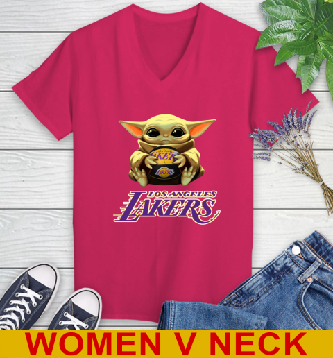 NBA Basketball Los Angeles Lakers Star Wars Baby Yoda Shirt 86