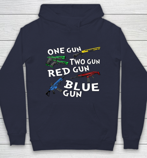 One Gun Two Gun Red Gun Blue Gun Hoodie 2