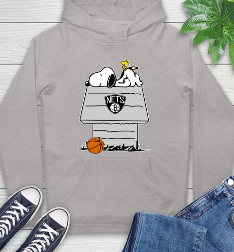 Brooklyn Nets NBA Basketball Snoopy Woodstock The Peanuts Movie Hoodie 12