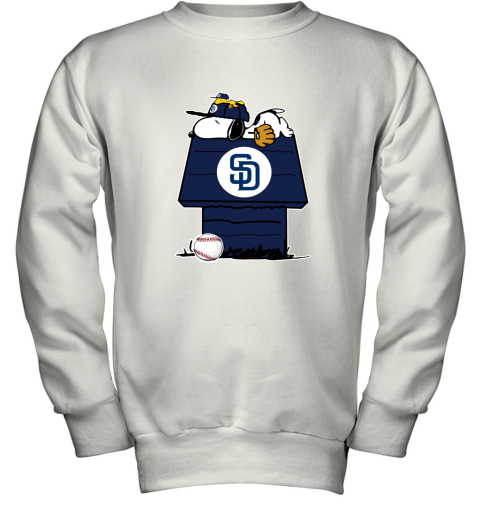 San Diego Padres Snoopy And Woodstock Resting Together MLB Youth Sweatshirt