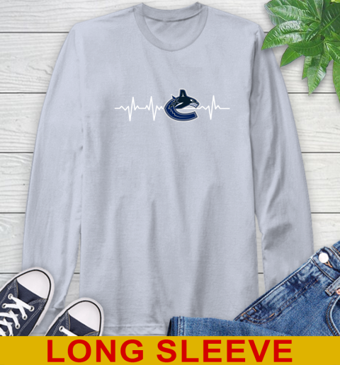 Vancouver Canucks NHL Hockey Heart Beat Shirt Long Sleeve T-Shirt 6