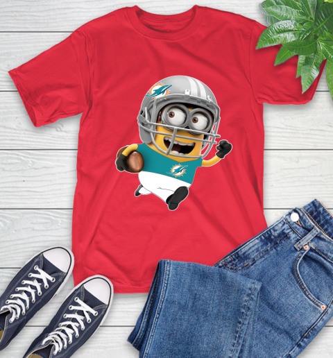 NFL Miami Dolphins Minions Disney Football Sports T-Shirt 10