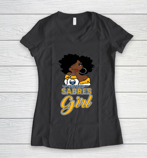 Buffalo Sabres Girl NHL Women's V-Neck T-Shirt 8