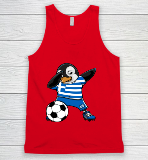 Dabbing Penguin Greece Soccer Fans Jersey Football Lovers Tank Top 3