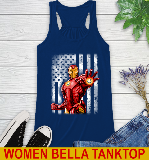Indianapolis Colts NFL Football Iron Man Avengers American Flag Shirt Racerback Tank 7