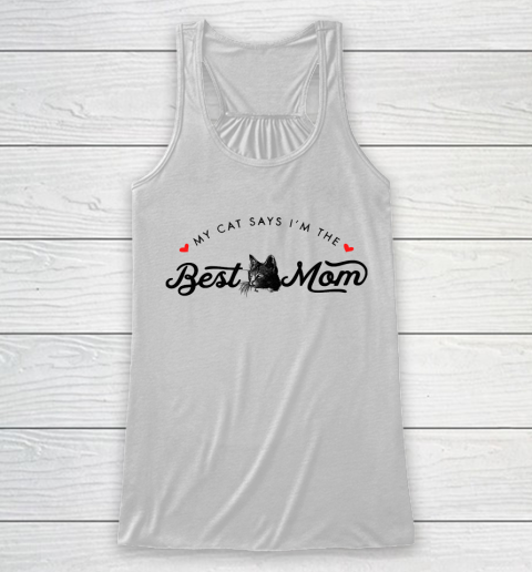 Mother's Day Funny Gift Ideas Apparel  Vintage Cute Best Cat Mom Kitty Mothers Day Gift T Shirt Racerback Tank