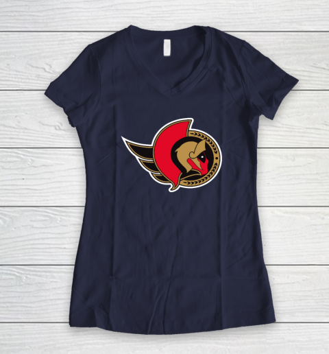 Ottawa Senator Deadpool Funny Women's V-Neck T-Shirt 7