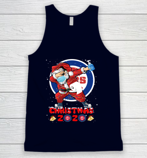 Chicago Cubs Funny Santa Claus Dabbing Christmas 2020 MLB Tank Top 2
