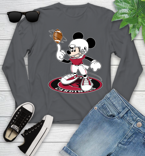 NFL Football Arizona Cardinals Cheerful Mickey Disney Shirt fish pond Youth Long Sleeve 8