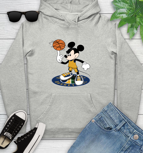NBA Basketball Utah Jazz Cheerful Mickey Disney Shirt Youth Hoodie 2