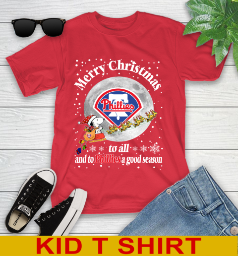 Philadelphia Phillies Merry Christmas To All And To Phillies A Good Season MLB Baseball Sports Youth T-Shirt 11