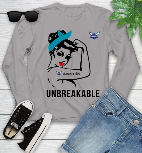 NBA Charlotte Hornets Girl Unbreakable Basketball Sports Youth Long Sleeve 3