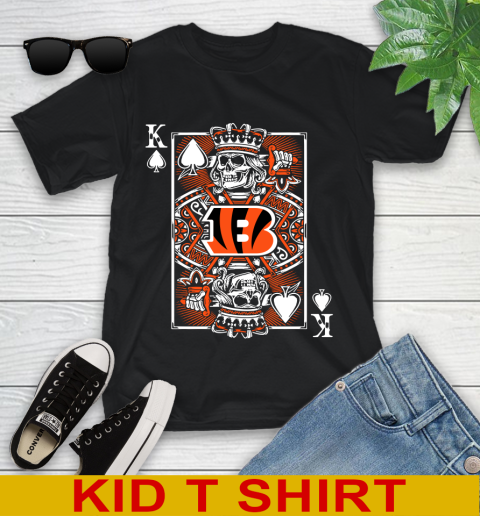 Cincinnati Bengals NFL Football The King Of Spades Death Cards Shirt Youth T-Shirt