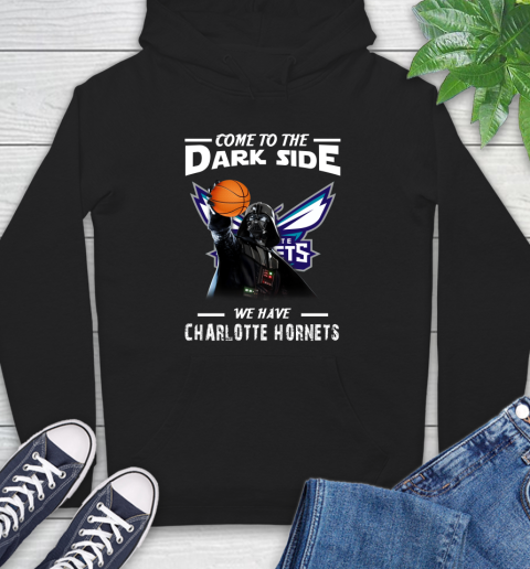 NBA Come To The Dark Side We Have Charlotte Hornets Star Wars Darth Vader Basketball Hoodie