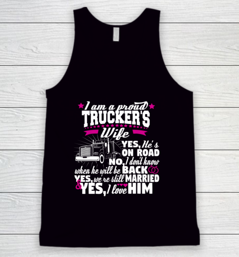 Trucker Proud Wife Truck Tanker Driver Valentine Day Tank Top