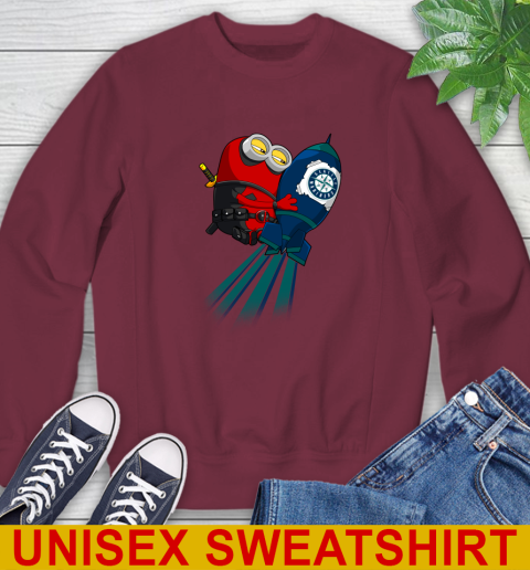 MLB Baseball Seattle Mariners Deadpool Minion Marvel Shirt Sweatshirt 6
