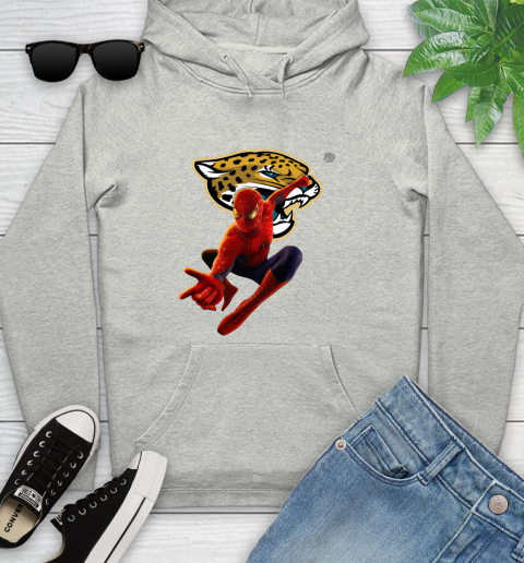 NFL Spider Man Avengers Endgame Football Jacksonville Jaguars Youth Hoodie
