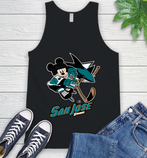 NHL San Jose Sharks Mickey Mouse Disney Hockey T Shirt Tank Top 2