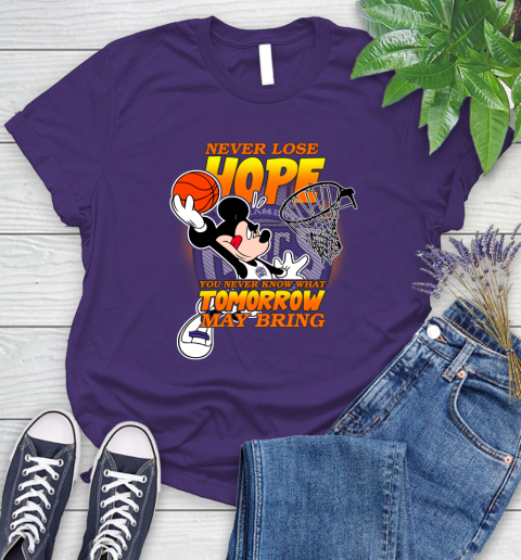 Sacramento Kings NBA Basketball Mickey Disney Never Lose Hope Women's T-Shirt 4