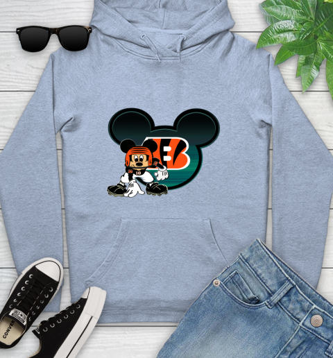 NFL Cincinnati Bengals Mickey Mouse Disney Football T Shirt Youth Hoodie 10