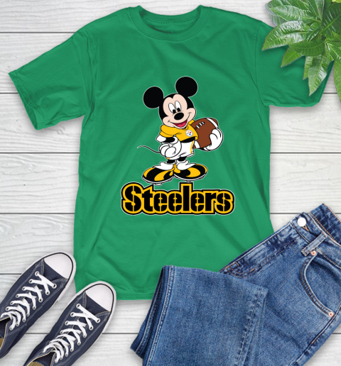 NFL Football Pittsburgh Steelers Cheerful Mickey Mouse Shirt T-Shirt 8