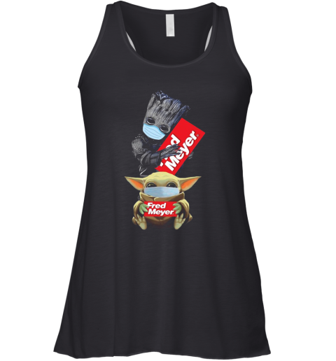 Baby Groot And Baby Yoda Face Mask Hug Fred Meyer Racerback Tank