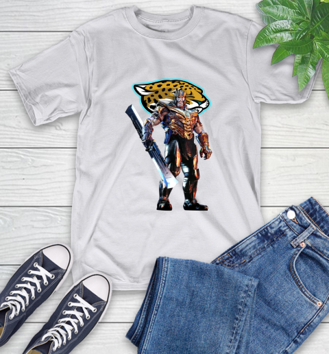 NFL Thanos Gauntlet Avengers Endgame Football Jacksonville Jaguars T-Shirt 12