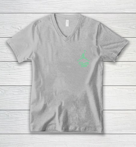 Travis Scott Jordan Cactus Jack Highest Olive Front And Back V Neck T Shirt