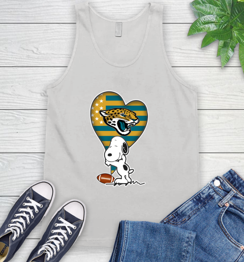 Jacksonville Jaguars NFL Football The Peanuts Movie Adorable Snoopy Tank Top