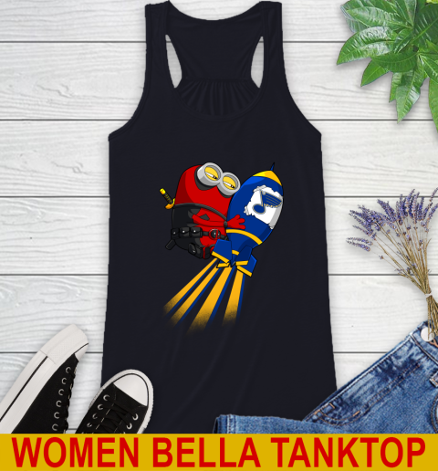 NHL Hockey St.Louis Blues Deadpool Minion Marvel Shirt Racerback Tank 8