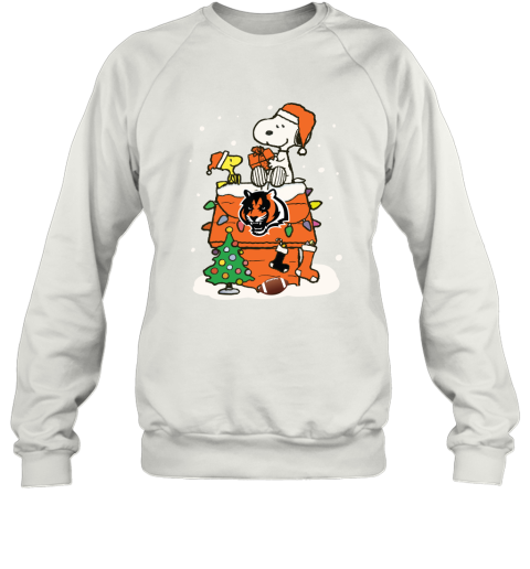 A Happy Christmas With Cincinnati Bengals Snoopy Sweatshirt