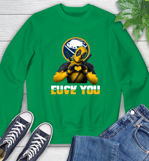 NHL Buffalo Sabres Deadpool Love You Fuck You Hockey Sports Sweatshirt 7