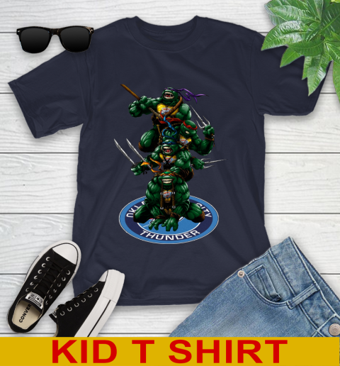 NBA Basketball Oklahoma City Thunder Teenage Mutant Ninja Turtles Shirt Youth T-Shirt 3