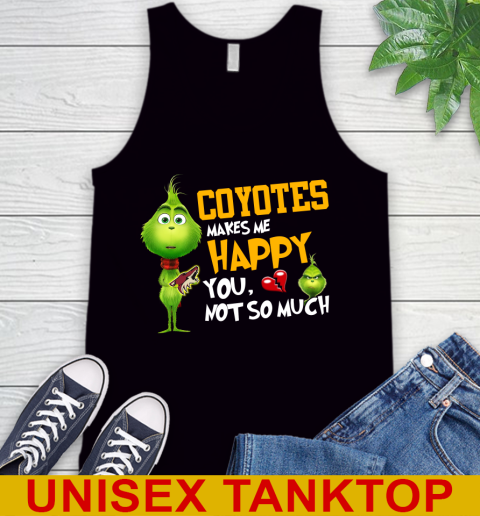 NHL Arizona Coyotes Makes Me Happy You Not So Much Grinch Hockey Sports Tank Top