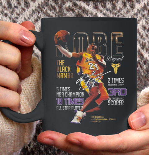 Kobe Bryant The Black Mamba 5 Times NBA Champions Signatures Ceramic Mug 11oz 2