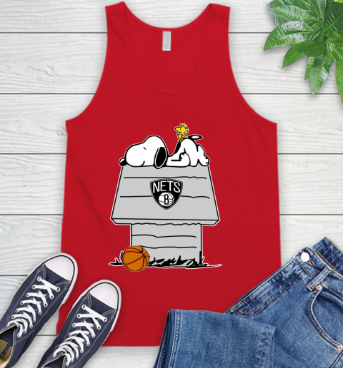 Brooklyn Nets NBA Basketball Snoopy Woodstock The Peanuts Movie Tank Top 6