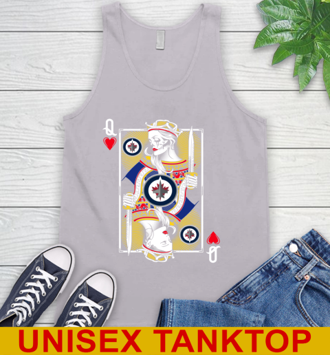 NHL Hockey Winnipeg Jets The Queen Of Hearts Card Shirt Tank Top 3