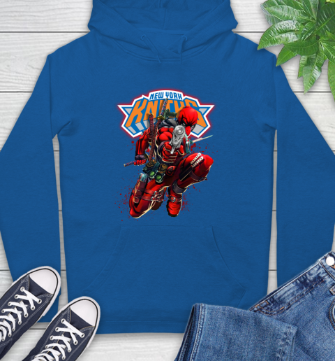 NBA Deadpool Marvel Comics Sports Basketball New York Knicks Hoodie 9