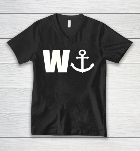 W Anchor T SHIRT Funny Wanker V-Neck T-Shirt