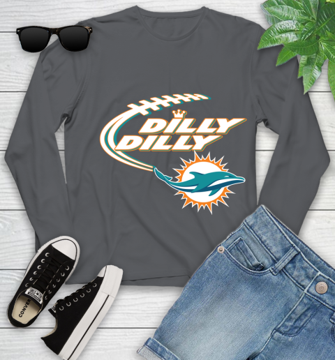NFL Miami Dolphins Dilly Dilly Football Sports Youth Long Sleeve 8