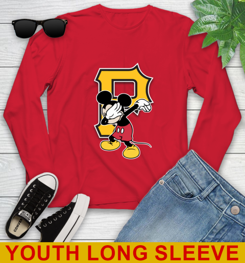 Pittsburgh Pirates MLB Baseball Dabbing Mickey Disney Sports Youth Long Sleeve 12 Pittsburgh Pirates MLB Baseball Dabbing Mickey Disney Sports Youth Long Sleeve - Image 12