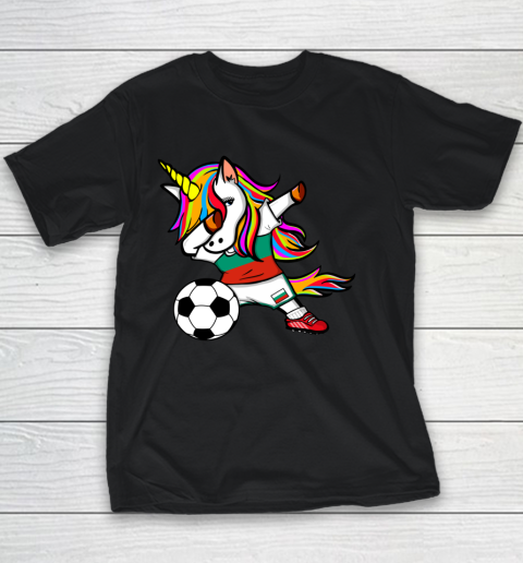 Dabbing Unicorn Bulgaria Football Bulgarian Flag Soccer Youth T-Shirt