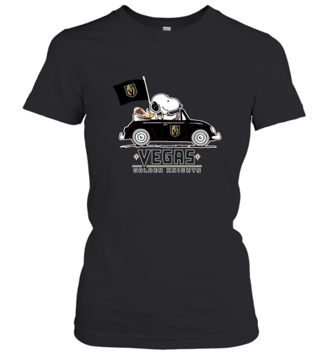 Snoopy And Woodstock Ride The Vegas Golden Knighta Car NHL Women's T-Shirt