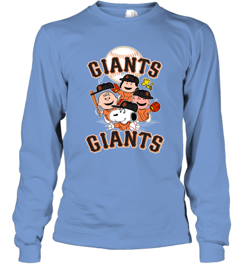 MLB San Francisco Giants Snoopy Charlie Brown Woodstock The Peanuts Movie  Baseball T Shirt_000 T-Shirt