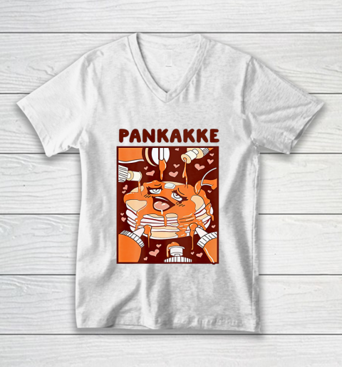 Pankakke Food Funny Cake Cupkakke V-Neck T-Shirt