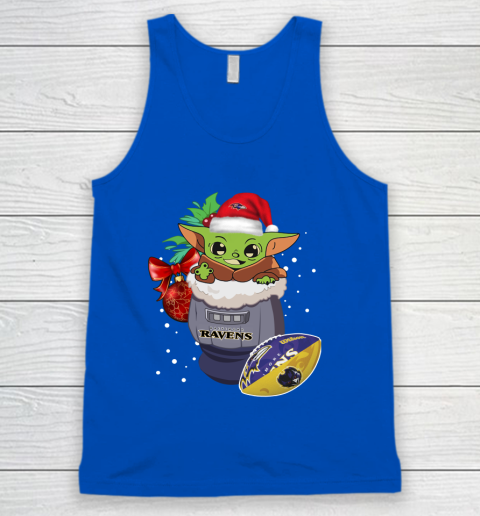 Baltimore Ravens Christmas Baby Yoda Star Wars Funny Happy NFL Tank Top 5