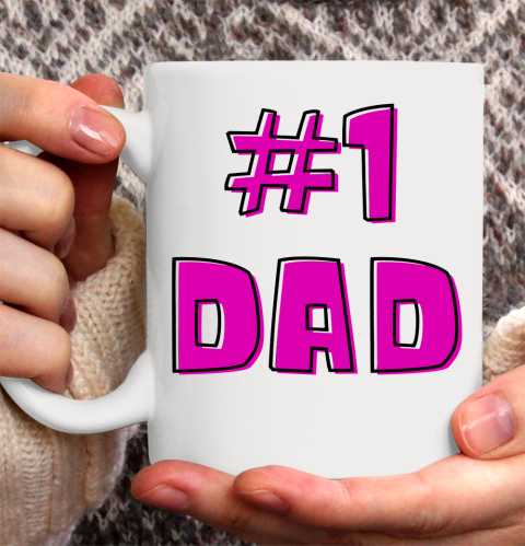 #1 Dad, WORLD'S BEST DAD  Happy Fathers Day Ceramic Mug 11oz