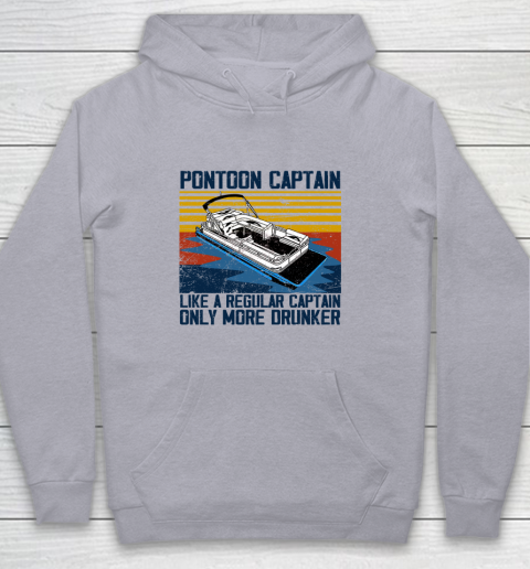 Pontoon Captain Like A Regular Captain Only More Drunker Youth Hoodie 4