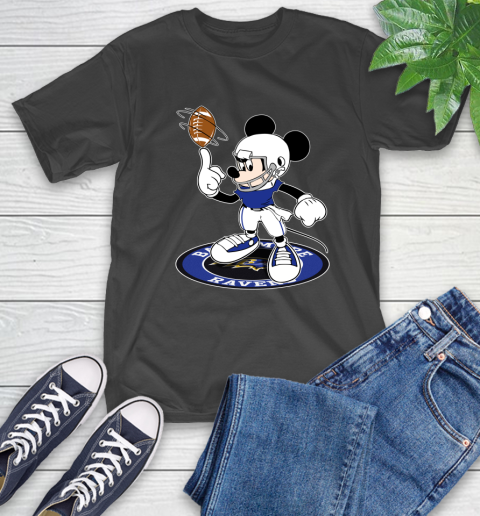 NFL Football Baltimore Ravens Cheerful Mickey Disney Shirt T-Shirt
