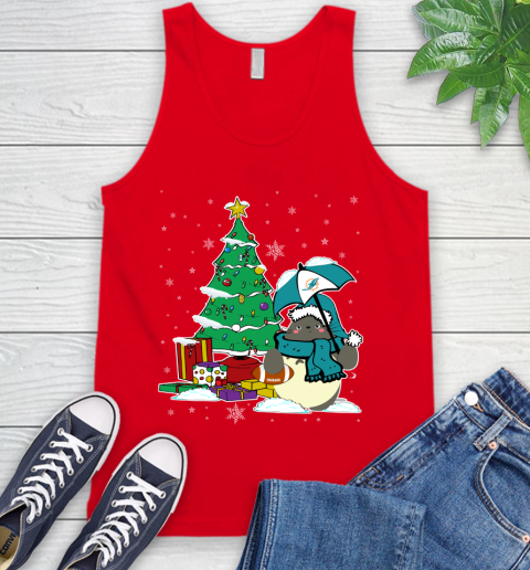 Miami Dolphins NFL Football Cute Tonari No Totoro Christmas Sports Tank Top 5